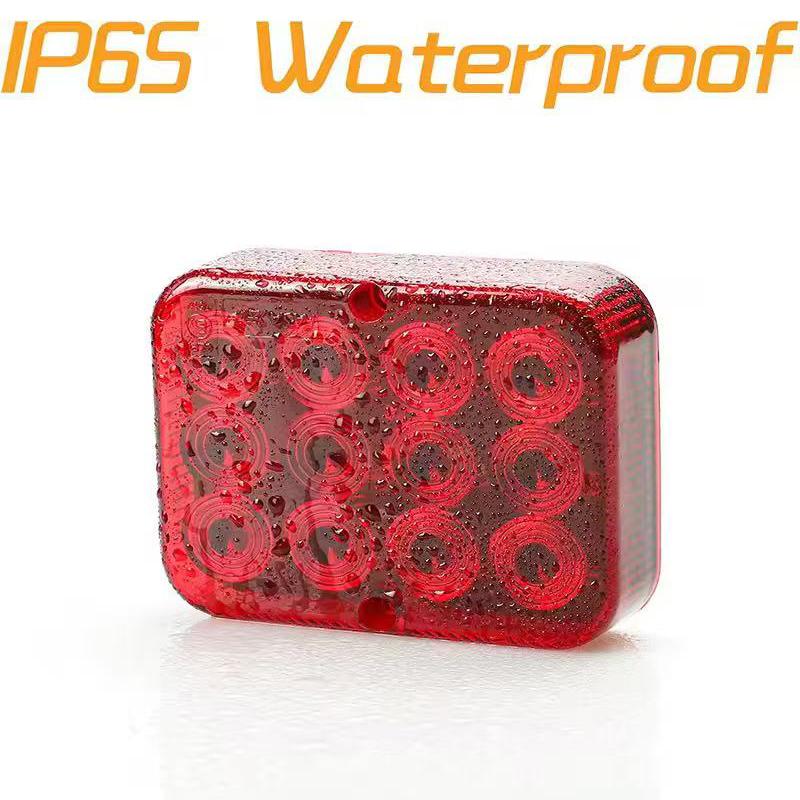 1 шт. 12 В 24 В 12 светодиодов Водонепроницаемый задний габаритный фонарь Противотуманные фары Фары для движения Предупреждение о безопасности Стоп-сигнал Тормоз Грузовик Прицеп Лодка Караван Грузовик