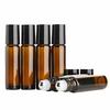 5ml Amber Glass Empty Roll on Bottles Refillable Sample Test Essential Oil Vials with Roller Ball Liquid Container
