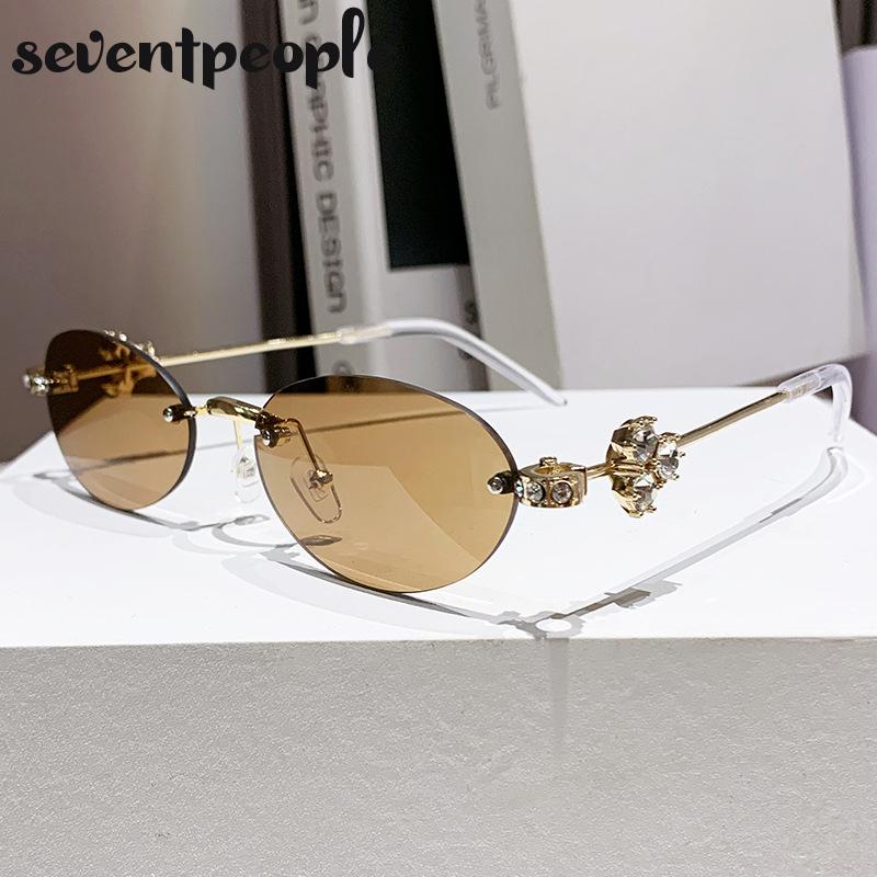 Маленькие солнцезащитные очки-многоугольники со стразами для женщин, модный бренд класса люкс, Y2K, панк, металлические солнцезащитные очки, ретро, очки по рецепту