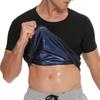 Men Sauna Sweat Vest Heat Trapping Compression T-Shirts Gym Sauna Suit Workout Tank Tops Shapewear Slimming Body Shaper Waist Trainer Fitness Shirt