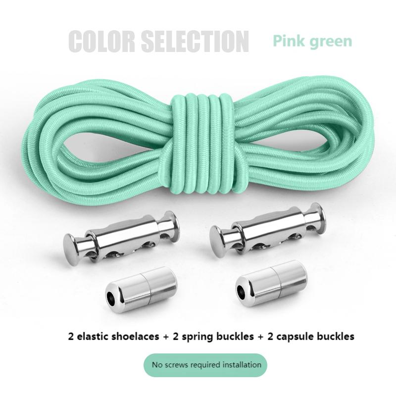 Эластичные шнурки без завязок, круглые шнурки с металлическим замком без завязок, кроссовки, ботинки, шнурки для детей и взрослых, быстрые ленивые шнурки для обуви