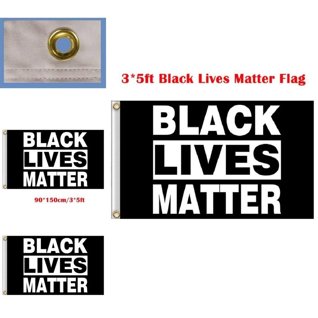Премиальный черный баннер Black Lives Matter размером 3x5 футов, изготовленный из УФ-стойкой полиэстеровой ткани