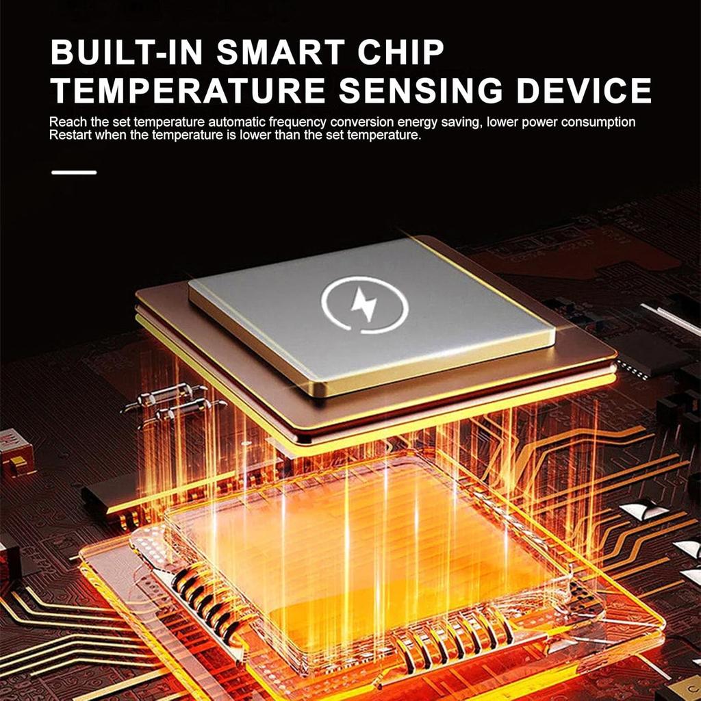 HOMZY Бесшумные складные гетры Pro - Электрическая грелка для ног под стол с термостатом и автоматическим отключением для офиса, дома, таймер