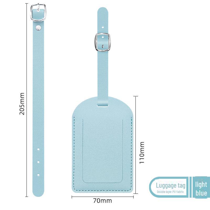 Шикарная бирка для багажа PU Li: Утолщенный, анти-потеряющийся, легкий, однотонный с логотипом