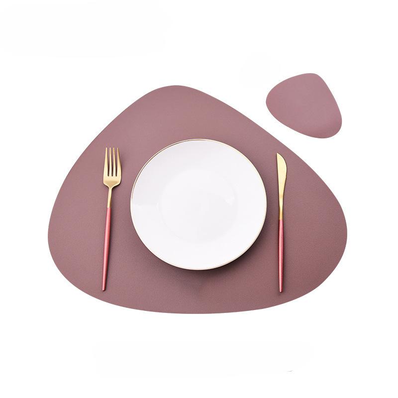 Подставки для столов из искусственной кожи, водонепроницаемые нескользящие изоляционные кожаные коврики для столовых приборов, набор ковриков для чашек, рождественский декор