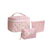FLORPERRY Makeup Pouch Perfect for Makeup and Perfect for Work or Business Pink 3-Piece Set, Cosmetics, Tools, Toiletries, Travel, Trips,