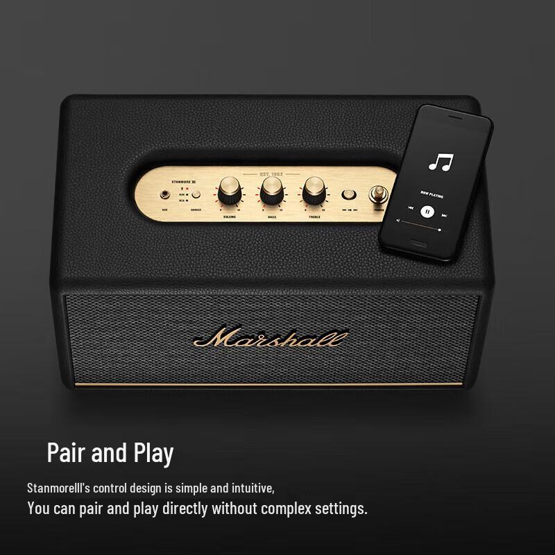 Marshall Домашний Bluetooth-динамик Stanmore III, Bluetooth 5.2, штекер CN (адаптер в комплекте) (Китайская версия)