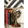 Astrolabe Antique 5" Armillary Brass Desktop Globe Sphere Wooden Base Vintage Gift - Brass Globe Astrolabe Armillary Christmas Home Decor