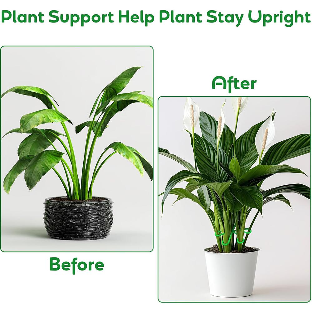 Набор опор для стеблей растений, 8 шт., многоразовые колышки для выращивания цветов, 4 размера