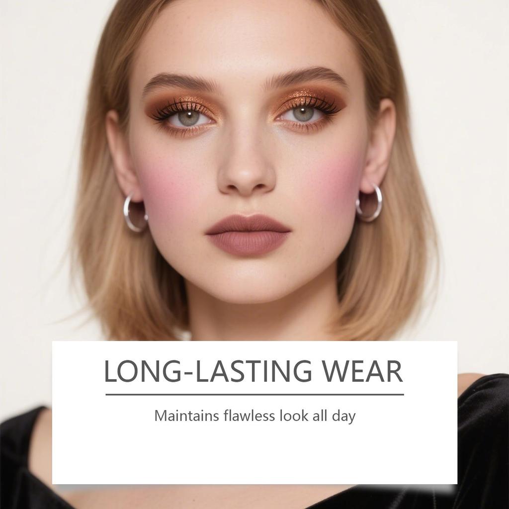 Zephoco Rose Purple Silky Blush Stick - Moisturizing, Long-Lasting Contour Makeup.