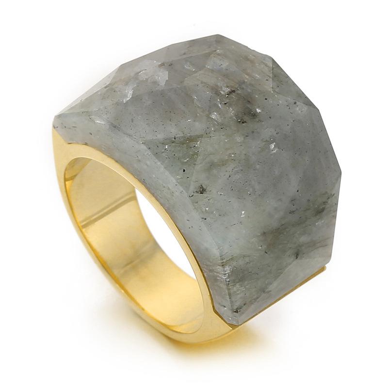 Traditional Stainless Steel Fashion Zircon Women's Multi-color Rose Gold Plated Lovers Wedding Band Ring
