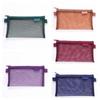 Nylon Mesh Pencil Case Bills Bag Zipper Stationery Bag Simple Transparent Bills Bag  Student