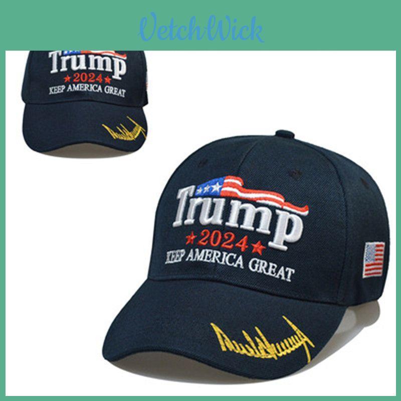 Кепка-шляпа с вышивкой Trump Take America Back Usa Signature 2024 Красная Тень