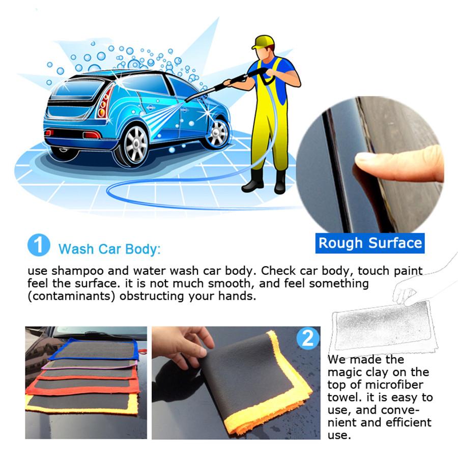 Clay Cloth Car Wash Towel Paint Care Cleaning Detailing Polishing Mitt 32x30cm