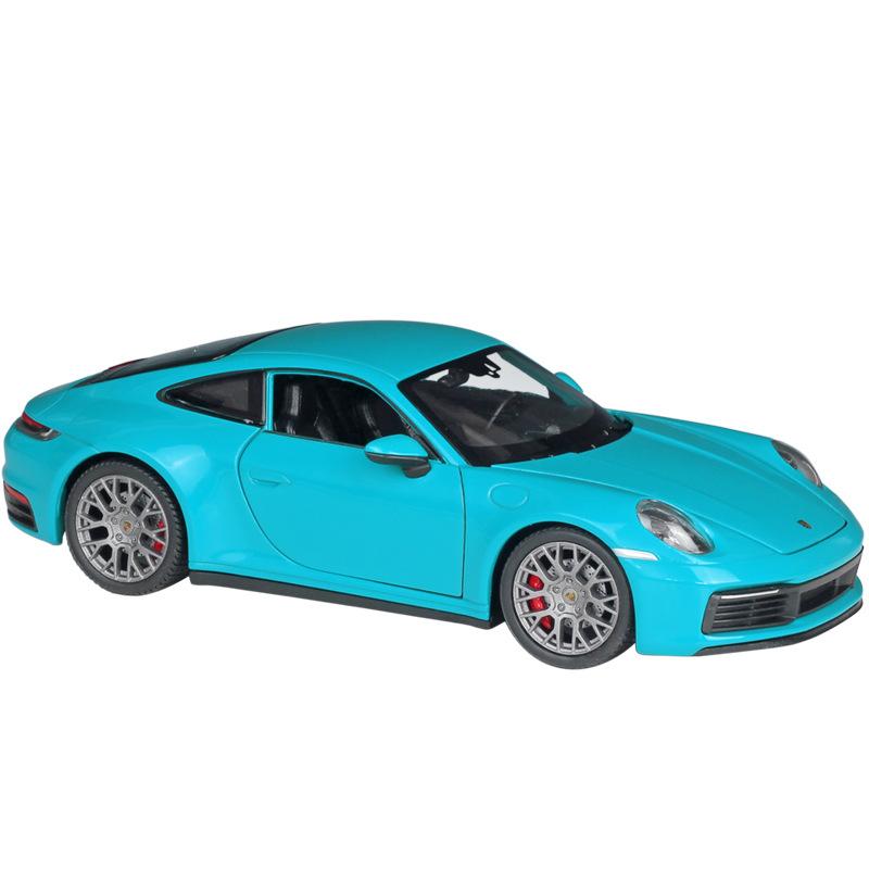 AABKQ1 WELLY 1:Модель автомобиля Porsche 911 Carrera 4S, масштаб 1:24, литая из металла, официальная лицензированная, коллекционный дисплей, подарок с подробными деталями