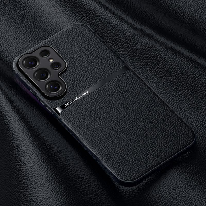 Роскошный ультратонкий кожаный чехол для телефона Samsung Galaxy S26 S25 S24 S23 S22 S21 Ultra S24 Plus S25FE Ударопрочный защитный чехол