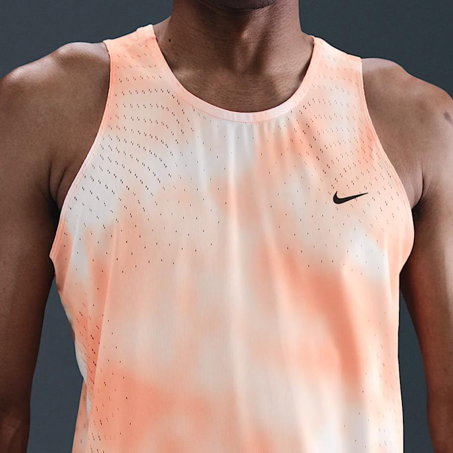 Nike Беговое подразделение Удобная мягкая приятная к коже модная майка мужские топы Оранжевый HJ4146-844