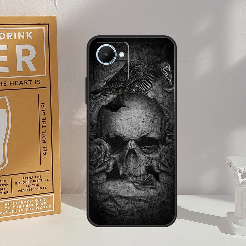 Crow Raven Dark Skull For Realme GT 7 Pro GT 6 6T 5 C67 C61 C55 C53 C51 C21Y C25S C75 10 11 12 13 14 Pro Plus Case