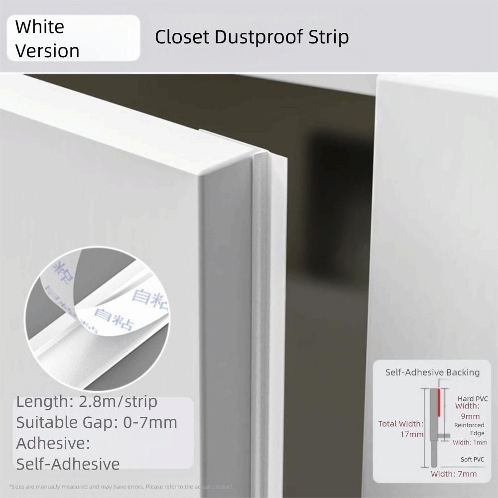 Self-Adhesive Cabinet Door Strip 2.4M/2.8M Blackout Strip Durable Seal Strip  Furniture