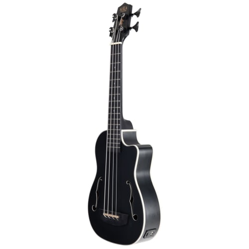 KALA UBass Journeyman Ukulele Bass, Mahogany Body, Roundwound Strings, Black, UBASS-JYMNBKFS-20_06, Successor To the UBASS-JYMN-BK-FS (Case Included)