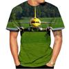 Fashion 3d Print Airplane T-shirt Men Women Casual Aircraft Graphic Short-sleeved Tees Summer Street Tops Oversized T Shirt