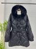 Autumn and winter new rhombus grid white duck down short waist fox fur collar high quality max home
