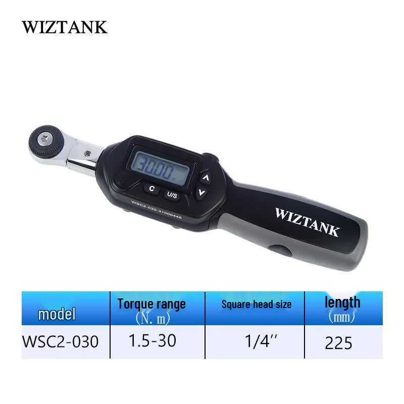 Цифровой динамометрический ключ WIZTANK со сменными головками