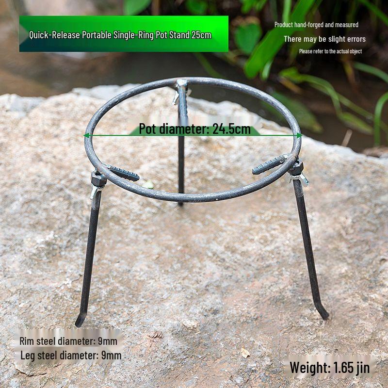 Съемная подставка для котелка для дров для улицы - Деревенский железный треножник для костра и печи