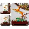Aris & Juno Hand-Painted Copper Fortune Deer Sculpture with Wood Base, Traditional Chinese Lu Blessing Statue, Feng Shui Office Desk Home Longevity &