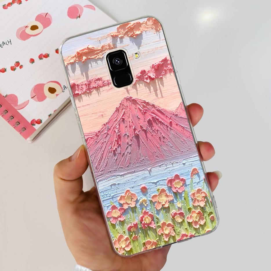 For Samsung Galaxy A8 2018 Case SM-A530F New Fashion Painted Cover Soft Silicone Phone Case For Samsung A8 Plus A8+ A730F Bumper