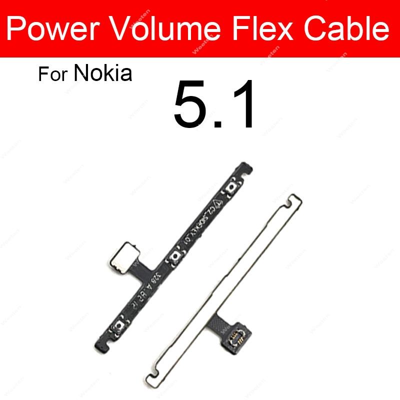 Power Buttons Flex Cable For Nokia 1 2 2.1 3 3.1 3.2 4.2 5 5.1 X2 X3 X5 XL Plus Volume Flex Cable Side Keys Replacement Parts