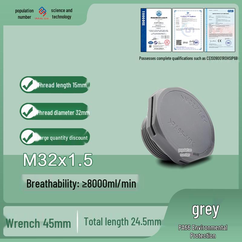 M12 Waterproof Breathable Nylon Automatic Vent and Pressure Relief Valve for Fermentation