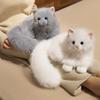 Реалистичная плюшевая игрушка-кошка, Животное-набивная игрушка, кукла-кошка, Мягкая пушистая подушка-плед с кошкой, Подарок для взрослых, детей, молодежи