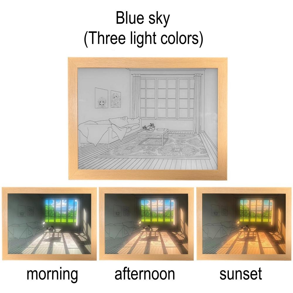 USB прикроватный светильник, светодиодное освещение, живопись, художественная лампа, домашний декор, солнечный свет, ночник, креативный подарок на день рождения, Рождественский подарок