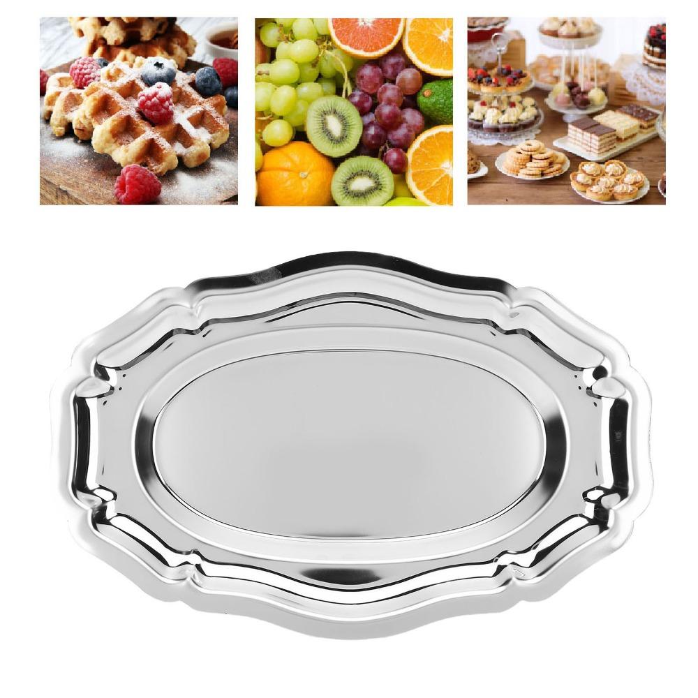 Smooth Fish Plate Rustless Steel Korean Style Plate Anti Rust Fruit Tray Restaurant Catering