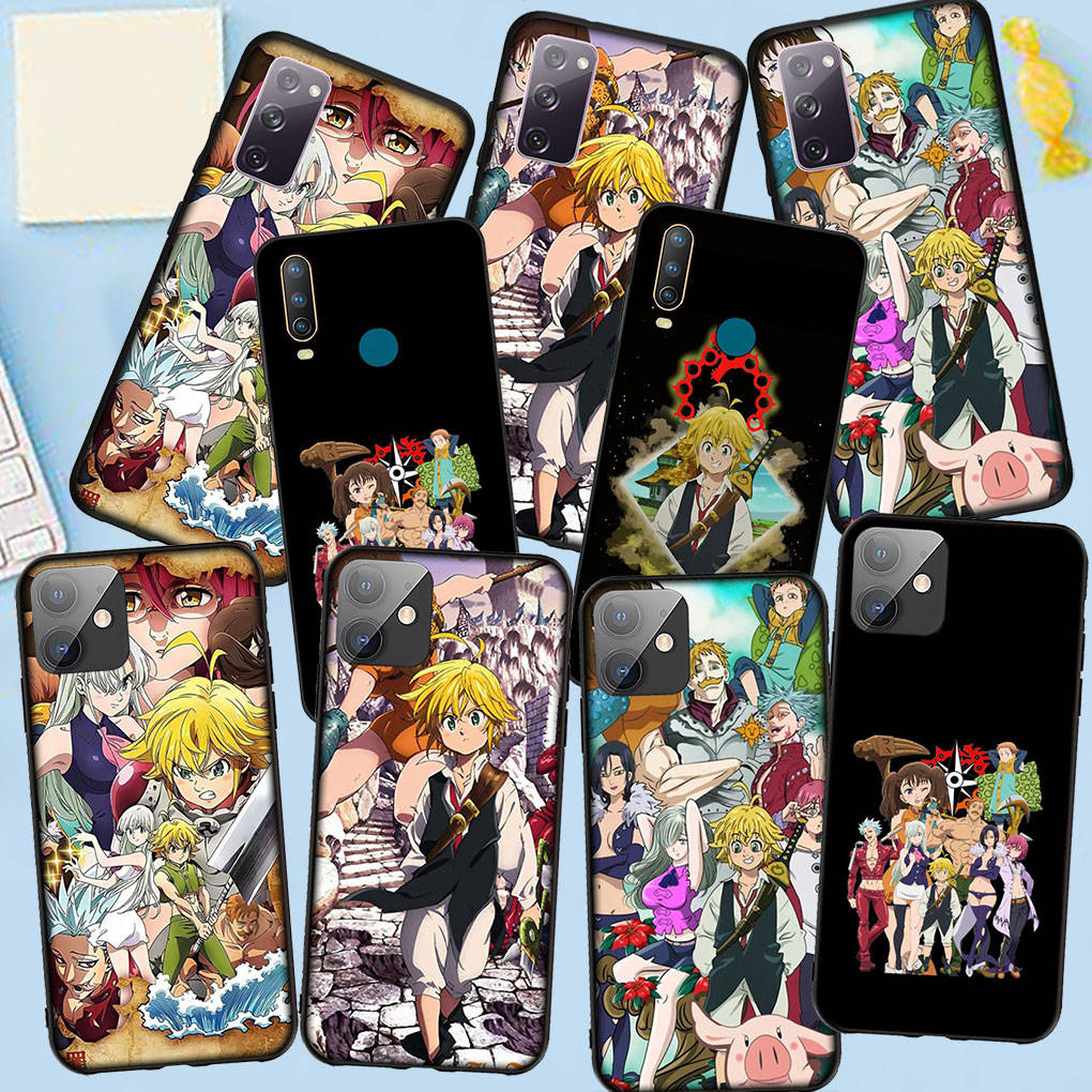 Чехол для телефона Samsung Galaxy S25 S24 S23 iPhone 16 15 Xiaomi Redmi Note 14 13 12 16E X 11 Pro Max OPPO Moto Huawei Cartoon Seven Deadly Sins Meliodas