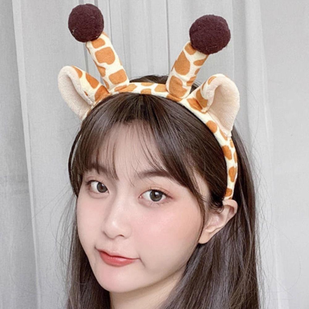 Korean Style Cartoon Plush Headband Kawaii Face Washing Hair Hoop Animal Hairbands  Girls/Female
