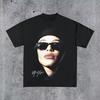 Винтажная футболка с коротким рукавом Aaliyah 90-х Ретро-принт- hommage Классическая унисекс женская одежда для уличной моды Летние топы Новые