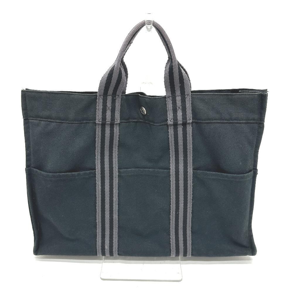 HERMES Fourre Tout tote MM Bag Tote Bag Canvas Black