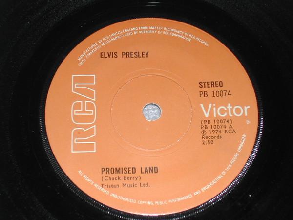 7-дюймовая пластинка ELVIS PRESLEY - Promised Land PB10074 RCA Victor 1974 UK Рок Б/У