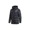 Juventus Color Block Camouflage Hooded Cotton Jacket Winter Men Outerwear Blue DX9202