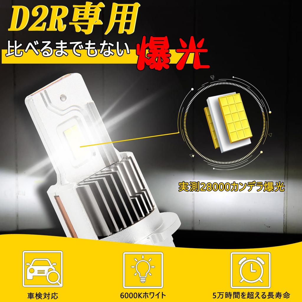 REPTICO D2R LED New Vehicle Inspection with Rear No Wiring Quick Super 6000K 28000k Cantera Compatible with 12V Includes Cooling Reflector Pack of 2