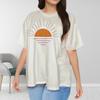 Women Summer T Shirt Print Sunrise Short Sleeve Tees Casual Printed Tops