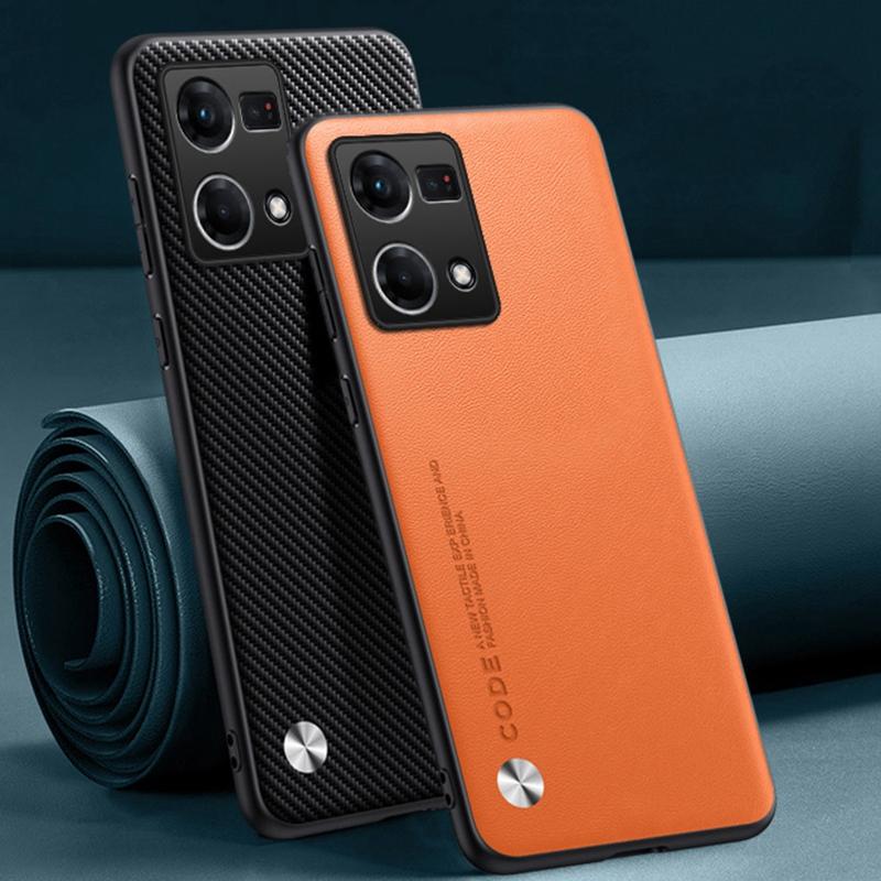 Luxury PU Leather Case For OPPO Reno 7 4G Back Cover Matte Silicone Shockproof Full Protection Phone Case For OPPO Reno7 Reno 7