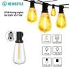 ST38 Outdoor LED String Lights IP65 Waterproof LED Bulb Dimmable Outside Patio Lights Christmas Pub Campsites Decor Lights EU US
