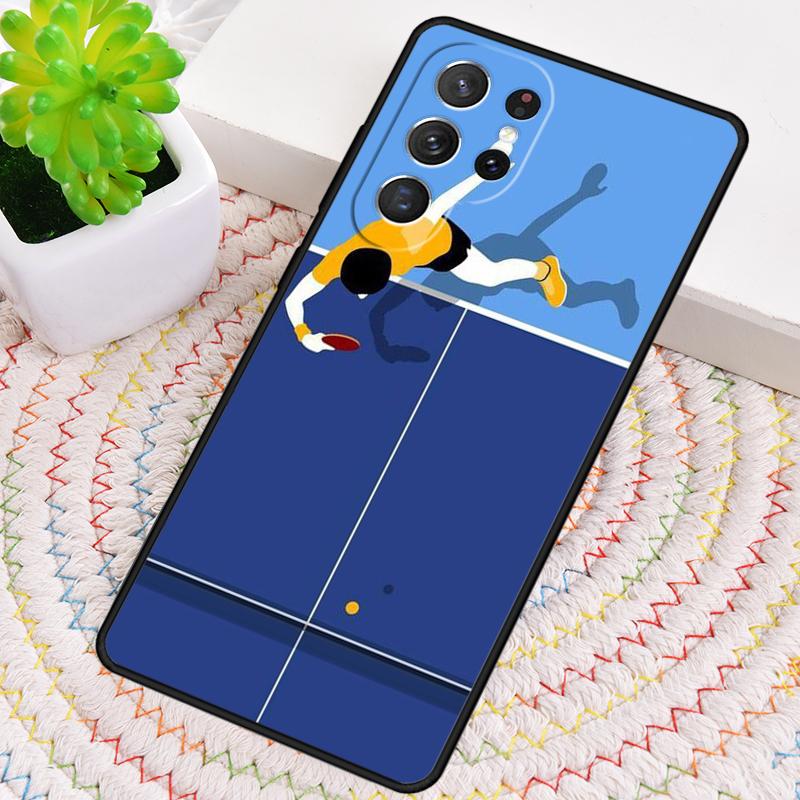Чехол для телефона из ТПУ со спортивным дизайном Настольный теннис Для Samsung Galaxy note 10 pro S26 S25 S24 S23 S22 Ultra Plus S21 FE S20 Ударопрочный чехол