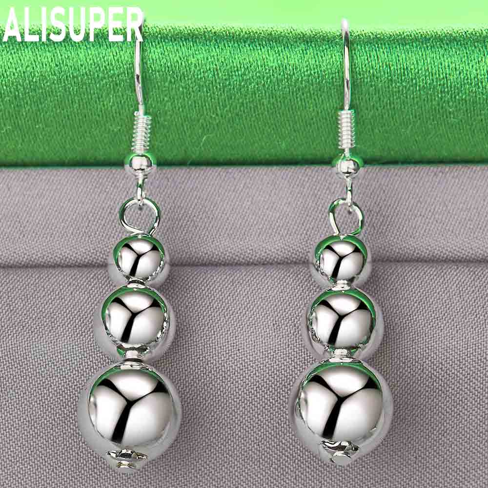 925 стерлингового серебра 6 8 10 мм полые бусины кулон пирсинг модные свадебные украшения