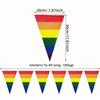 PE Rainbow Flag Triangle LGBT Pride Hand Flag Colorful Triangle Flag  Homosexual