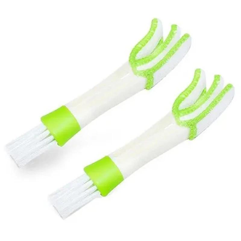 1/2 шт. Щетка для чистки автомобиля Двойного назначения Щетка для кондиционера Щетки для очистки щелей воздуховыпускного отверстия приборной панели Чистка салона автомобиля