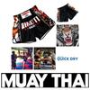 Tiger Muay Thai Kickboxing Boxing MMA UFC Casual Shorts Gym Sport Unisex Men Women Workout Quick Dry Print Elastic High Waist Training